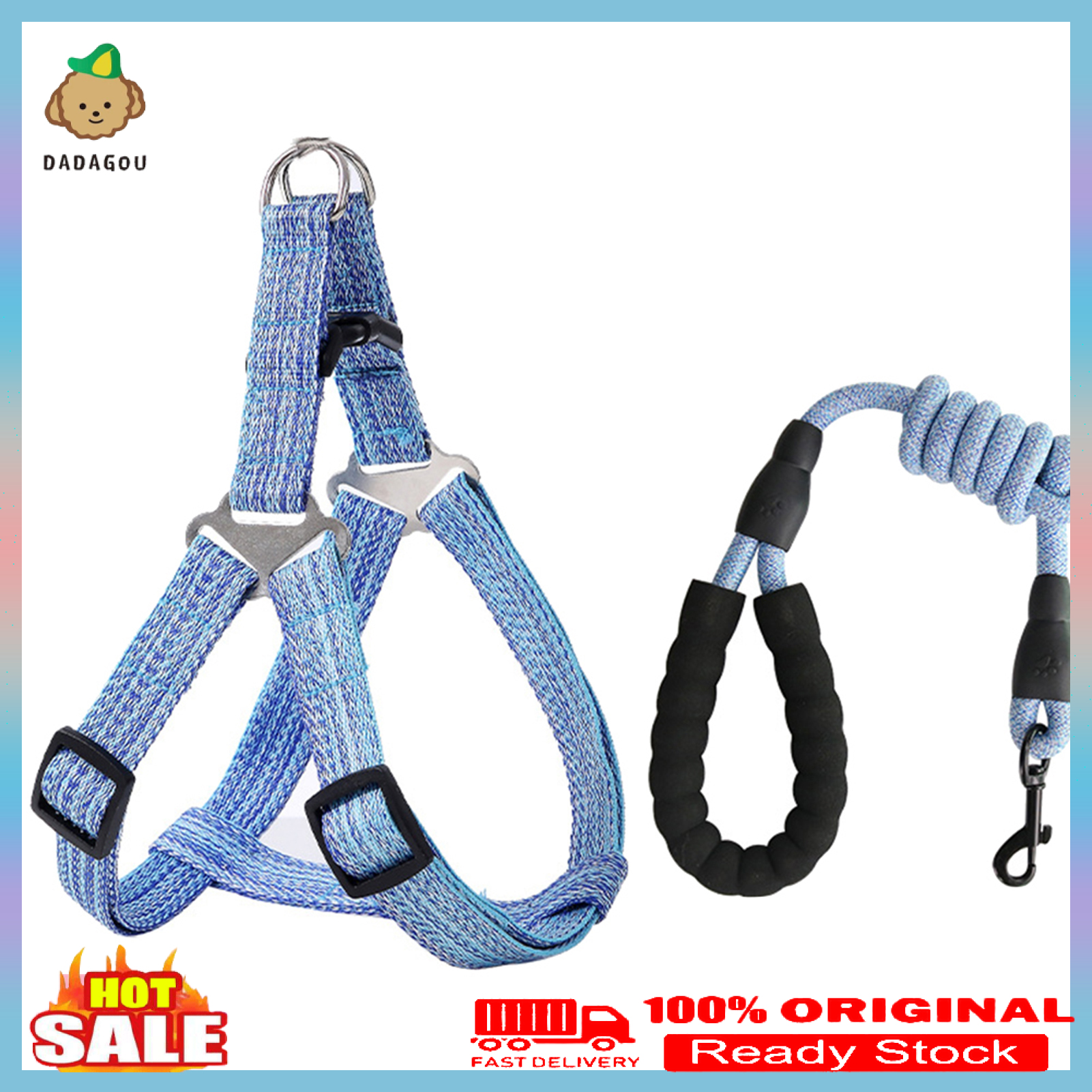 120cm Small Medium Pet Dog Puppy Harness Chest Strap Collar Leash Traction Rope