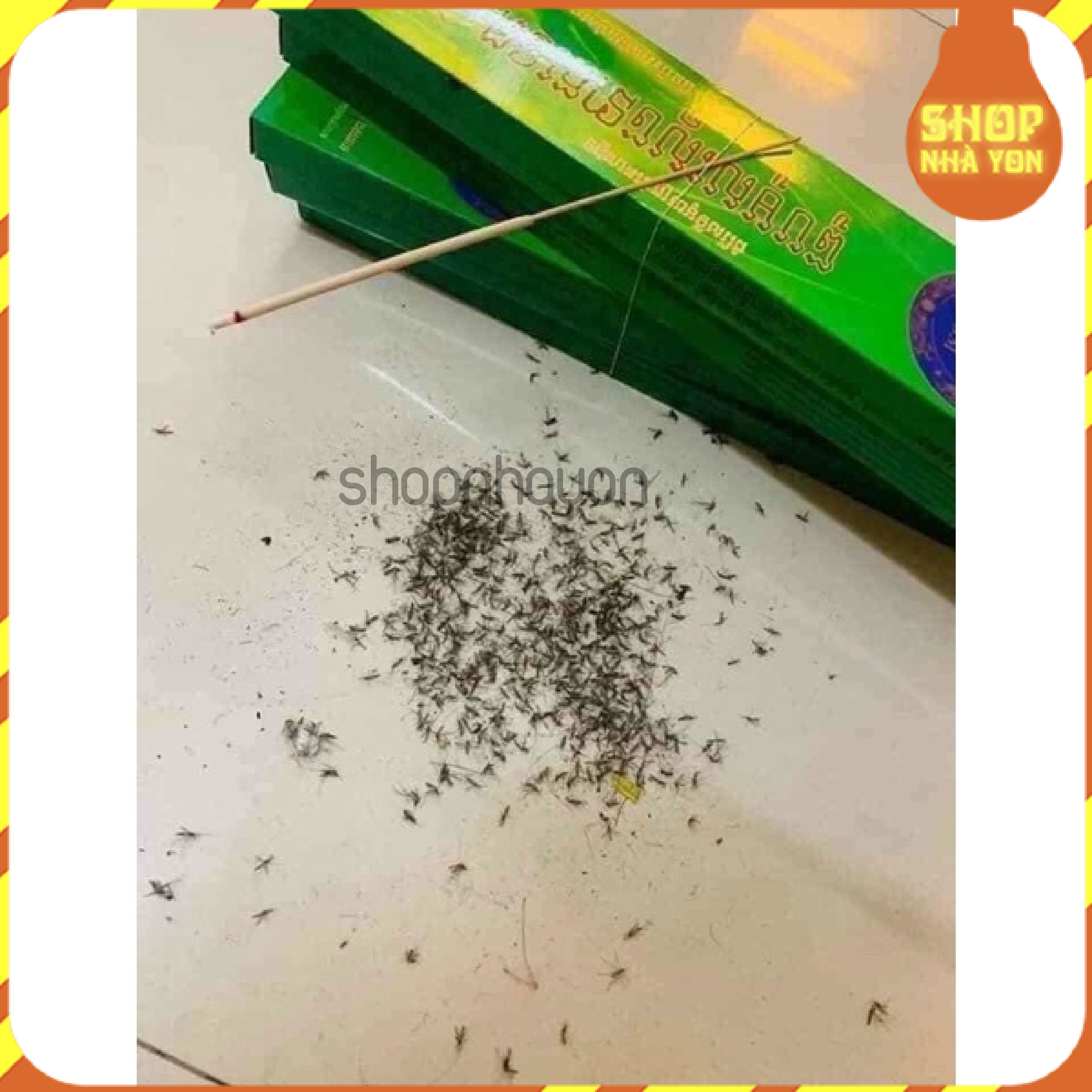 Combo 10 hộp Nhang Muỗi Thái Lan dạng cây (10 hộp tặng 1 cái Qu.ẹt chống gió - 1 hộp 30 cây)