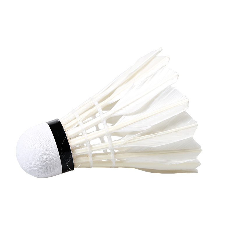 Outdoor sports goods physical fitness durable fiber ball white badminton 3 packs