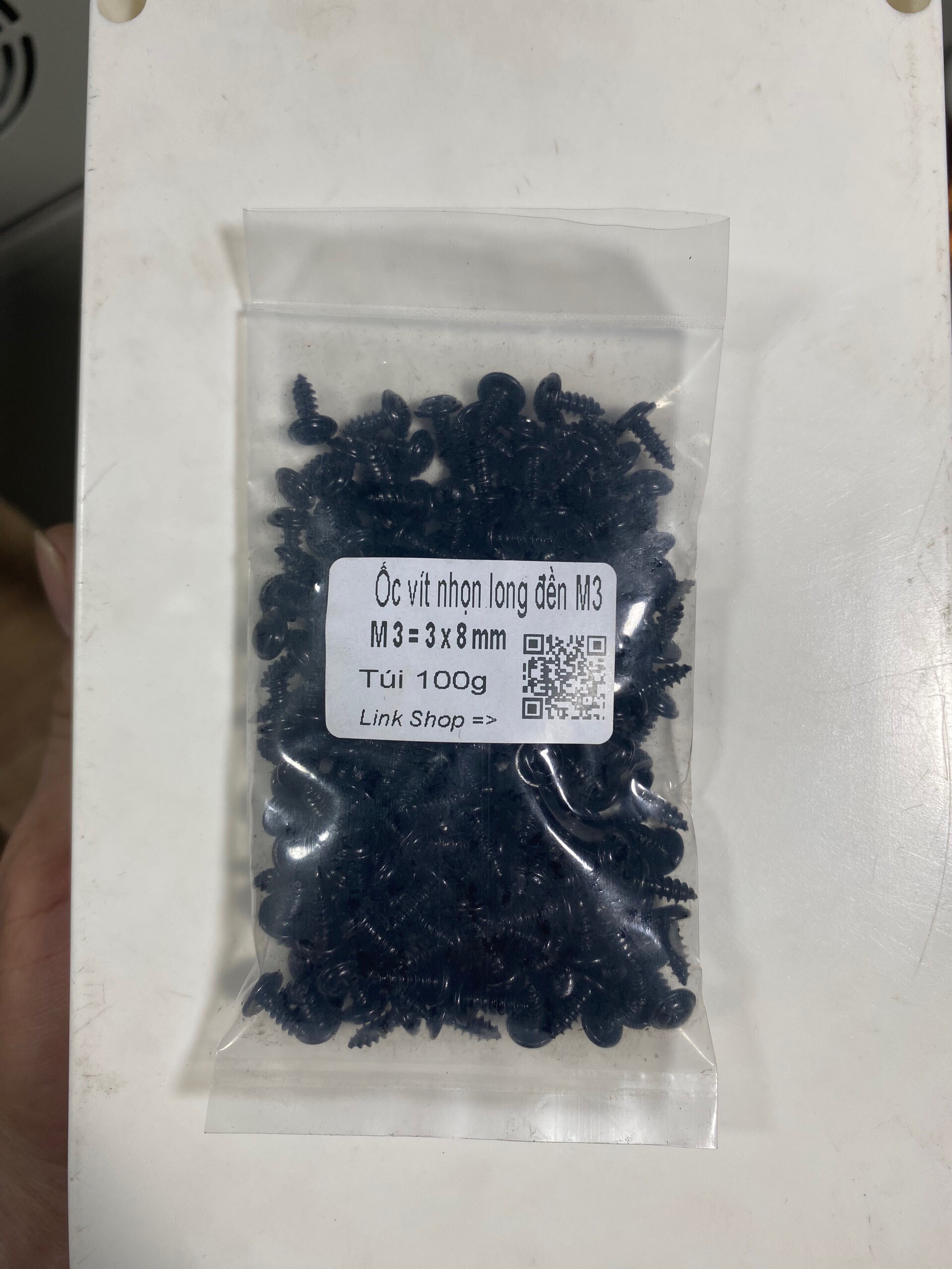 Ốc vít 3x8mm Đầu long đền bắt fet còng sò bắt vỏ ampli Túi 100g - Điện tử LK Shop