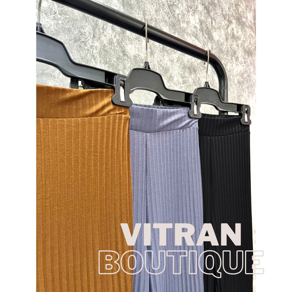 Quần Ống Loe Thun Tăm Lớn