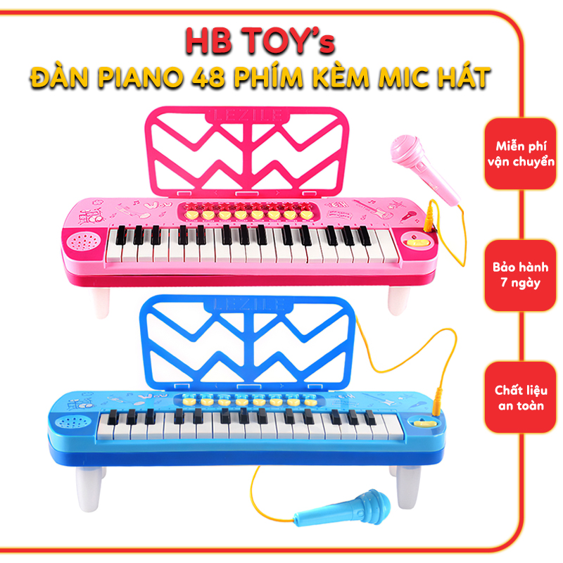 Đàn Piano mini 48 phím kèm Micro hát cho bé