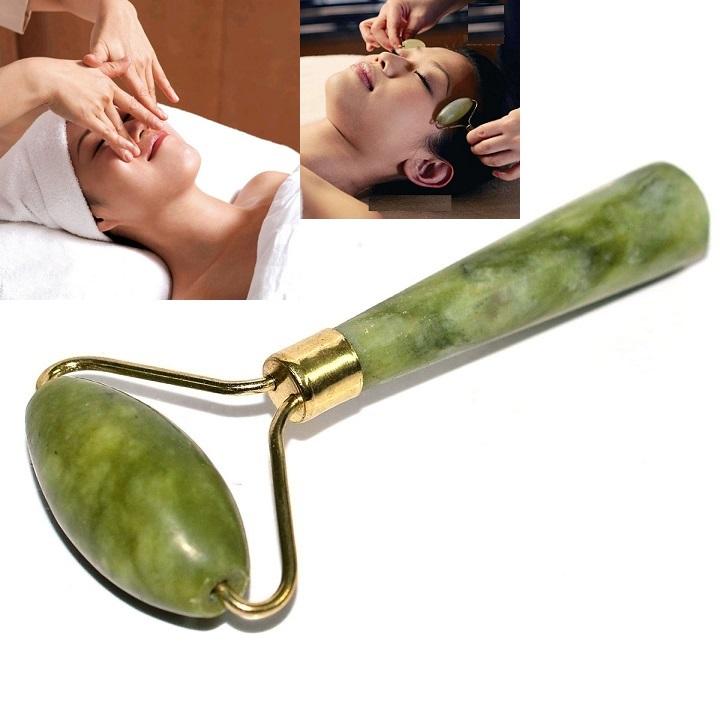 Dụng cụ lăn massage mặt 2 đầu bằng đá cẩm thạch tự nhiên giúp thon gọn mặt, nâng cơ xóa nếp nhăn, xóa quầng thâm mắt, bọng mắt tiện lợi dễ sử dụng