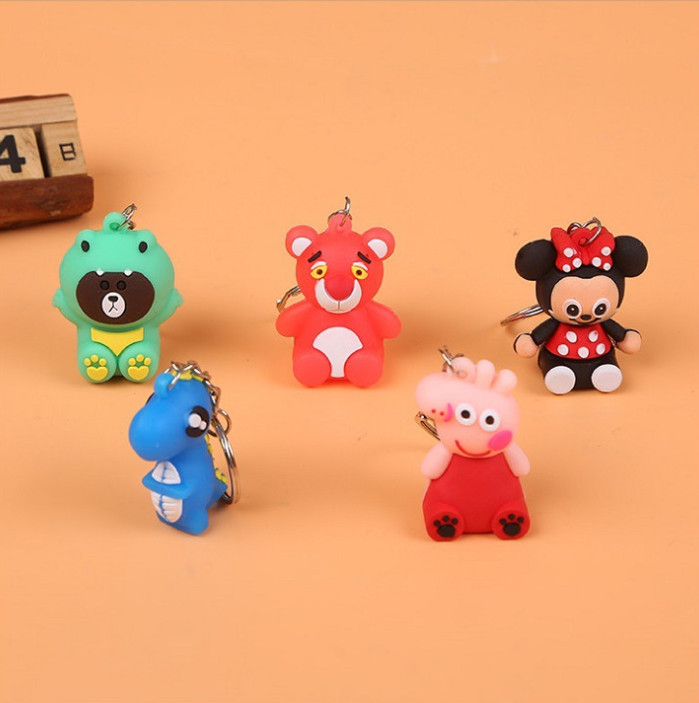 [HCM]Móc khóa hình thú 3D dễ thương