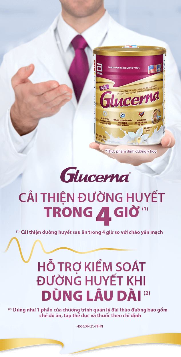 Sữa Bột Abbott Glucerna Hương Vani Lon 380g - HSD mới