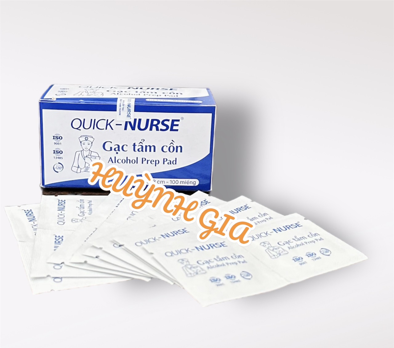 Gạc tẩm cồn 6x3cm quick nurse chính hãng