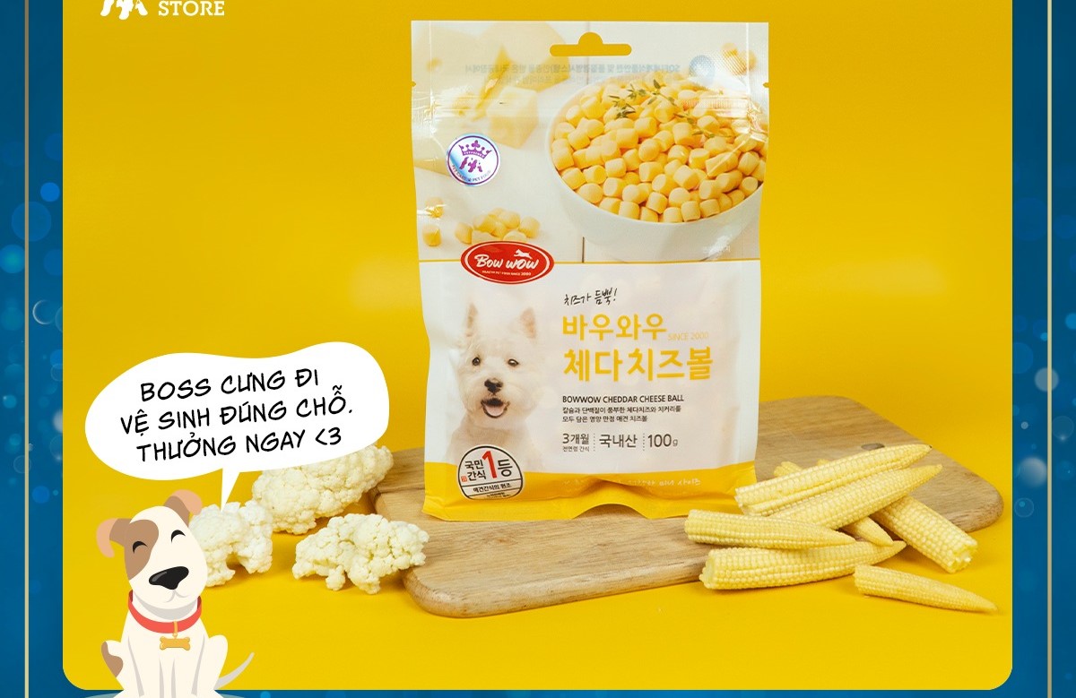 Phô mai viên 100g dành cho chó (phô mai siêu mềm)