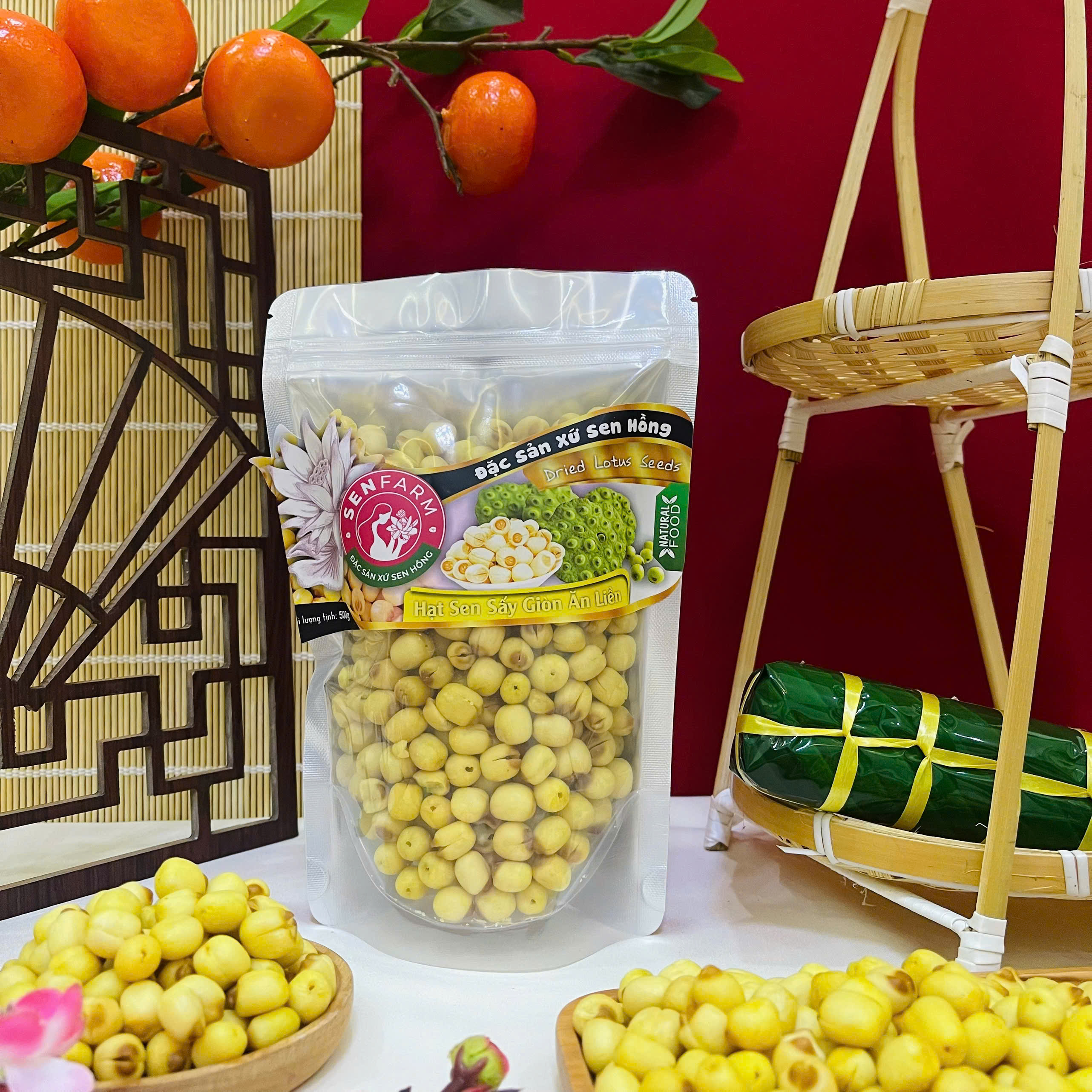 Hạt sen sấy giòn ăn liền Senfarm