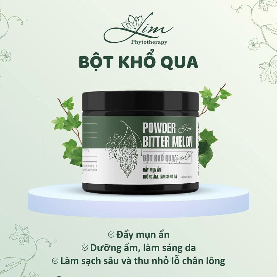 Combo 3 sản phẩm khổ qua dành cho da mụn nhà Lim Fram ( Serum 5ML, bột khổ qua, soap rửa mặt)