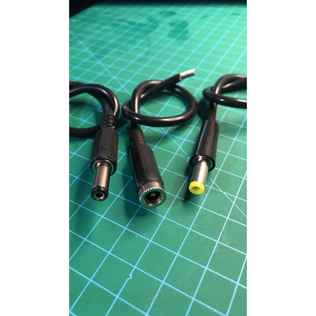 Dây nguồn DC đầu jack Đực, Cái DC 5.5x2.1mm (lõi đồng nguyên chất)