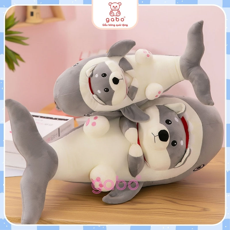 gấᴜ Bông Cá Mập Mặt Chó, Cá Mập Mặt gấᴜ Siêu cute, có khoá kéo
