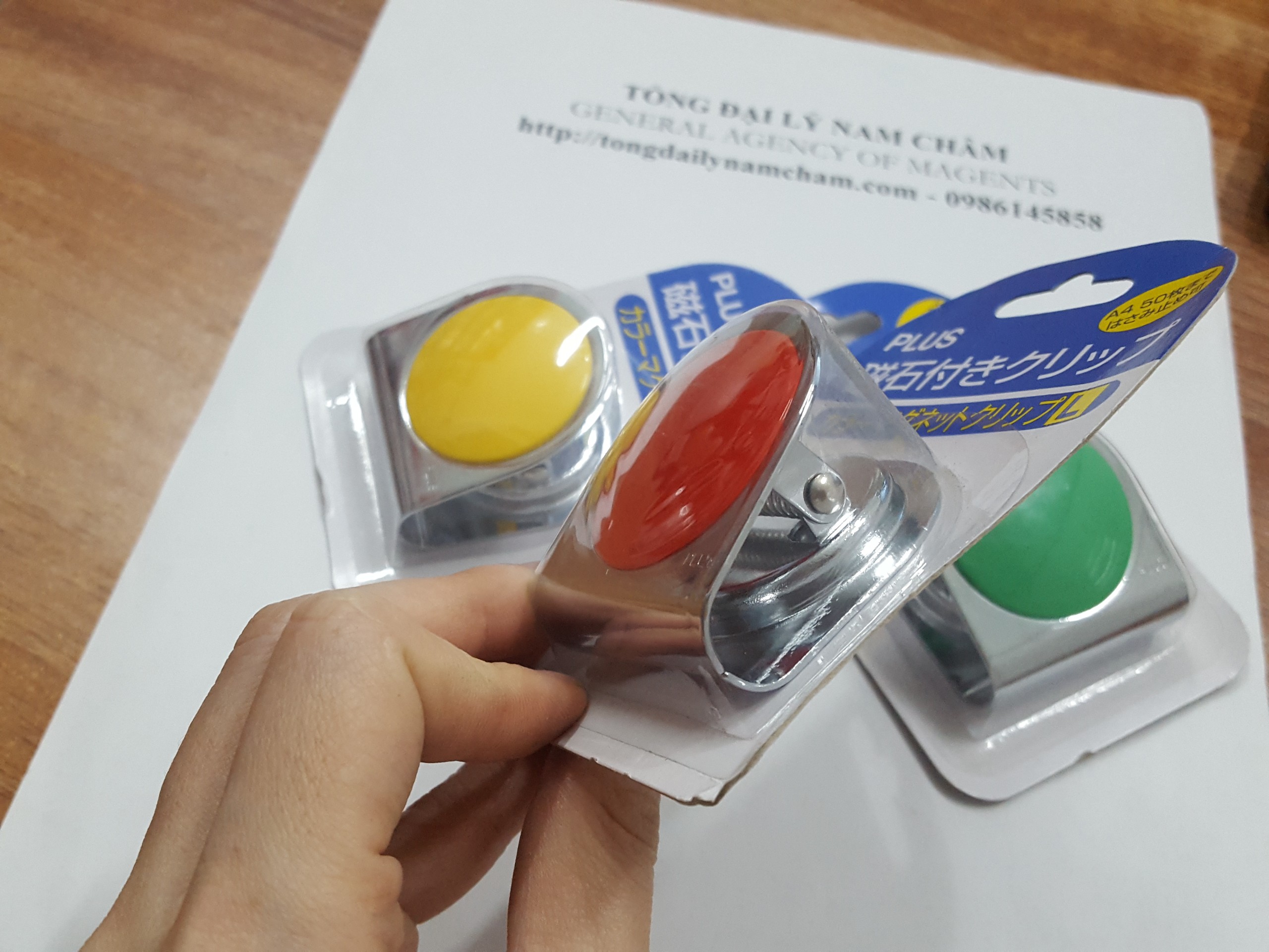 Kẹp từ tính Plus/ Kẹp giấy nam châm 40mm