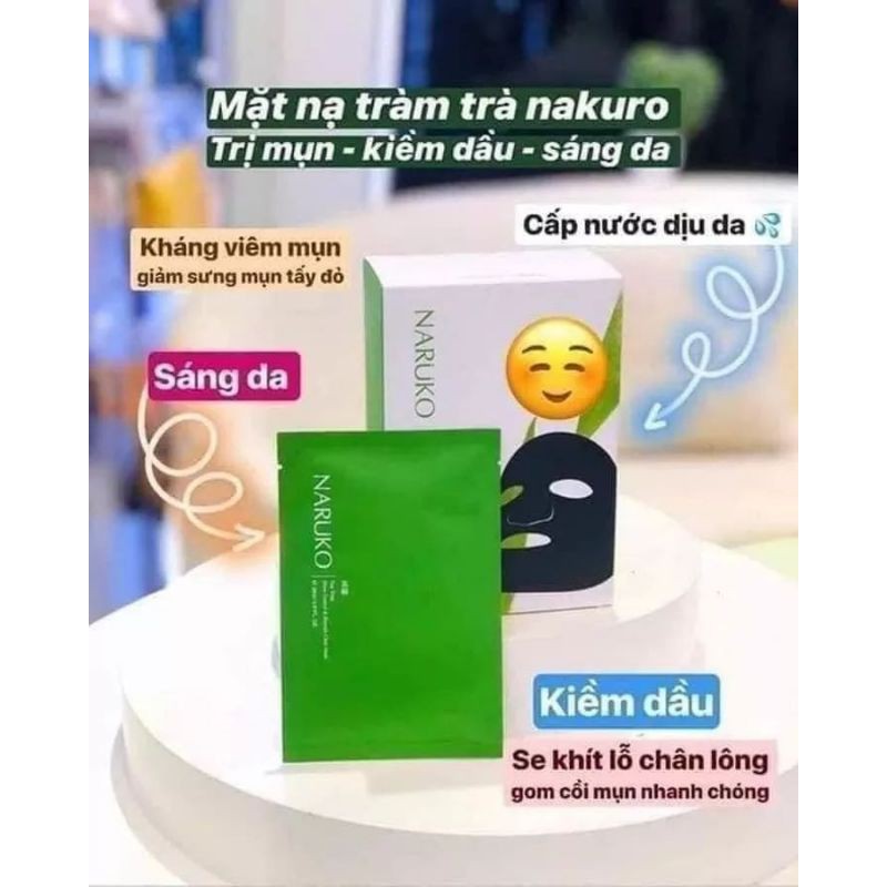 [HỘP 8M] NARUKO - Mặt nạ Tràm Trà Tea Tree (Đài)