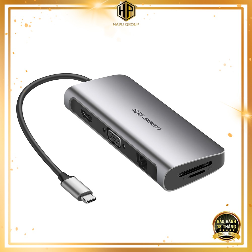 Hub đa năng usb type c 6 in 1 ugreen 40873 cao cấp - hapugroup
