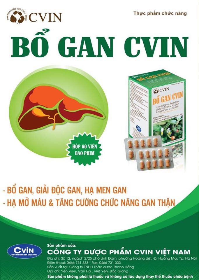 [HCM]BỔ GAN CVIN HỘP 60 VIÊN