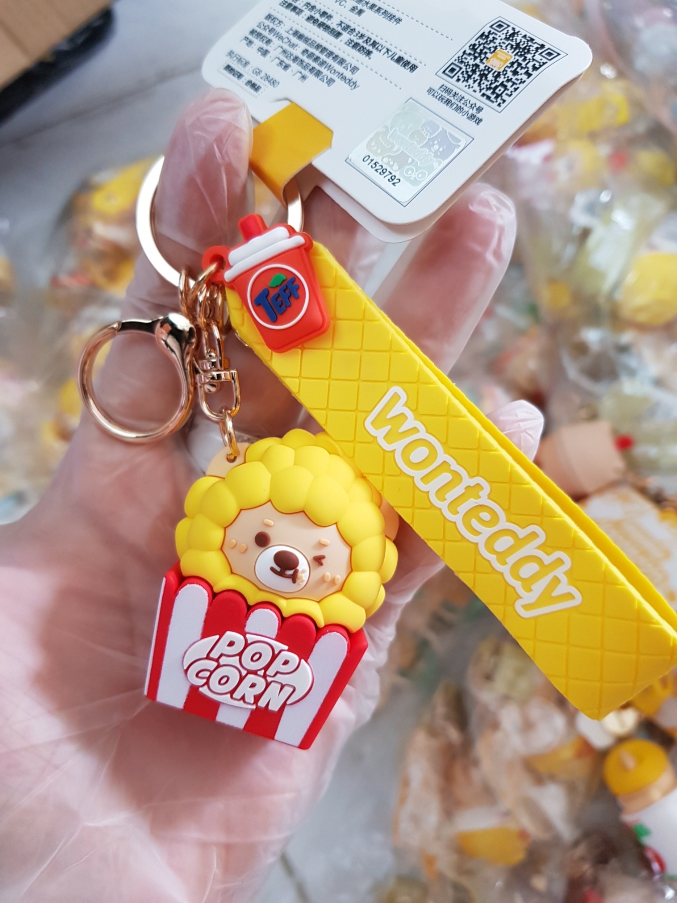 [HCM]móc khóa gấu Wonteddy pop corn bắp rang