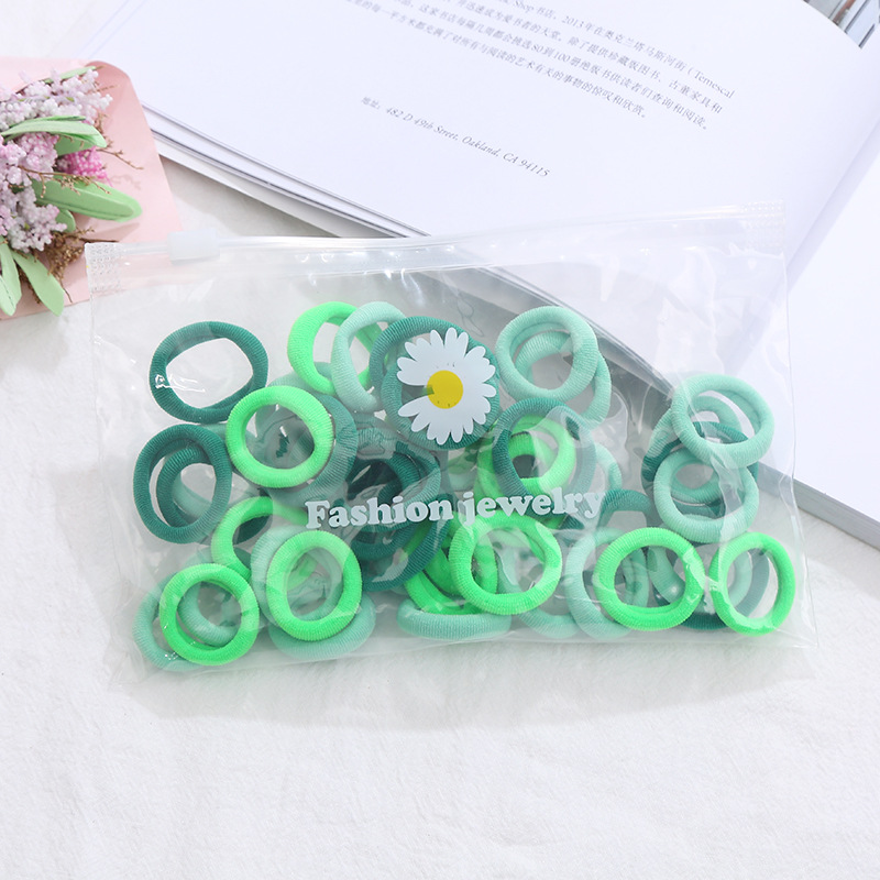 (GIÁ SỈ) THUN CỘT TÓC NHỎ MÀU TRƠN - TÚI 50 CÁI