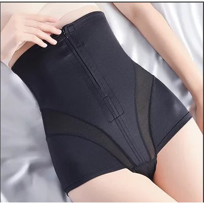 M11. Quần gen nịt bụng lụa khóa ké trước, quần nịt bụng eo giảm mỡ khóa kéo trước siêu hot