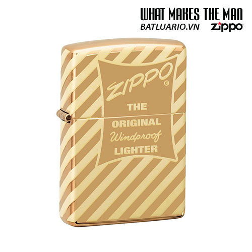 Bật lửa zippo 49075 - zippo vintage zippo box top high polish solid brass