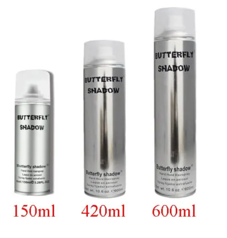 Keo xịt tóc Butterfly Shadow 600ml (Keo Bạc)