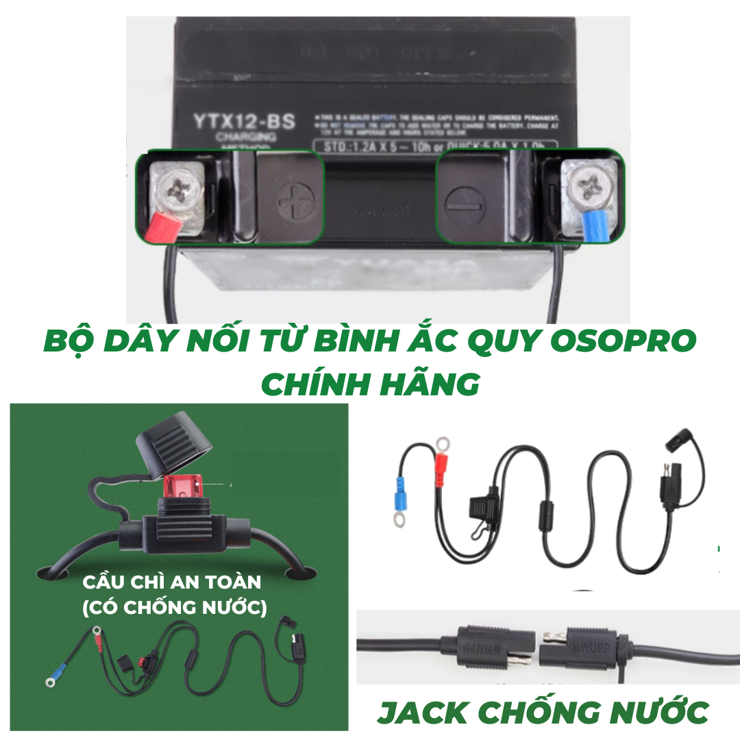 BỘ SẠC USB + TYPE C OSOPRO CHÍNH HÃNG (SẠC NHANH 12W)