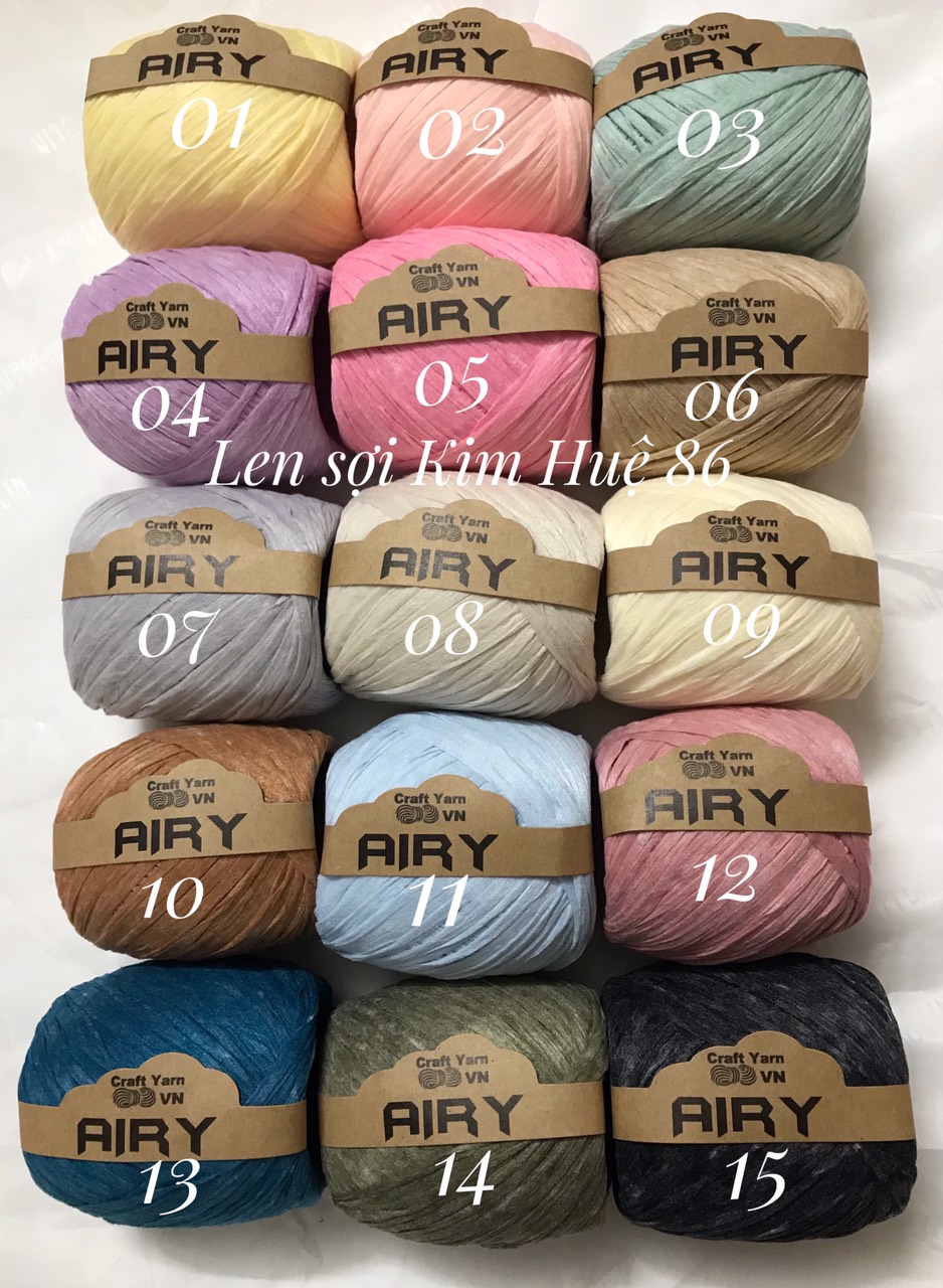 Sợi Airy móc mũ, túi cuộn 45g