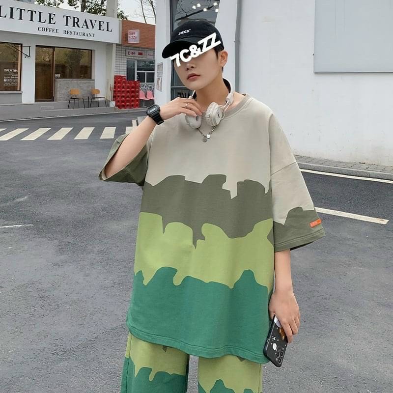 Set bộ thun form rộng, chất thun lạnhin 3d loang siêu chất.tp