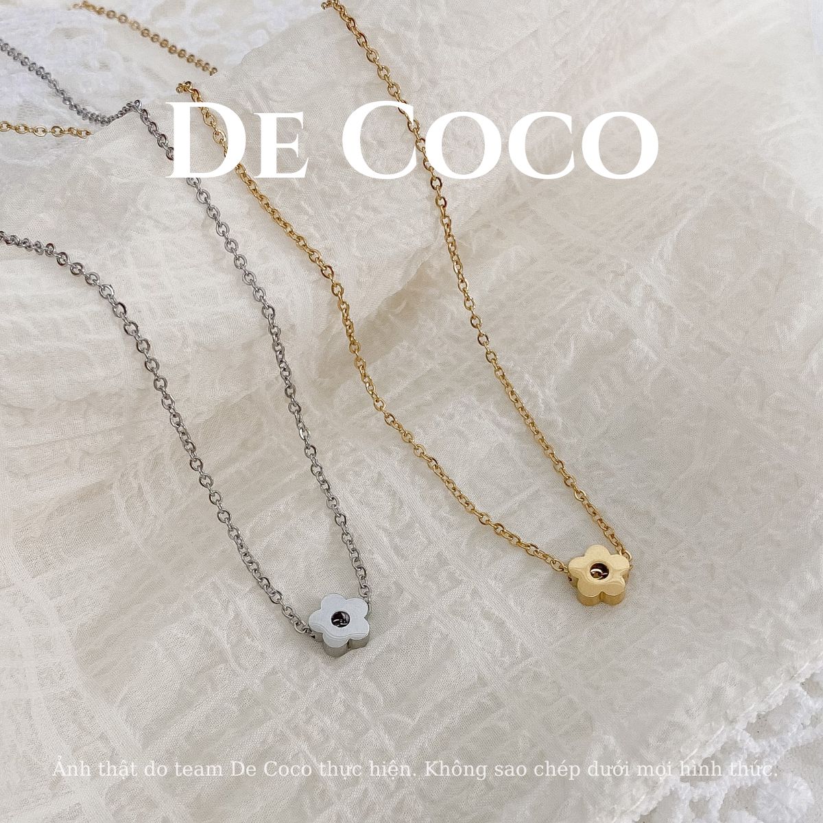 [KHÔNG ĐEN GỈ] Vòng cổ mặt hình hoa Elise De Coco