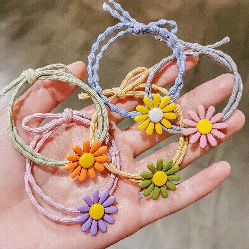[HCM]Combo 2 Dây cột tóc/ buộc tóc Hoa Cúc/ Ngọc Trai Dễ thương