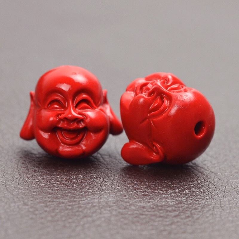 Charm Phật Di Lặc chu sa - KL090