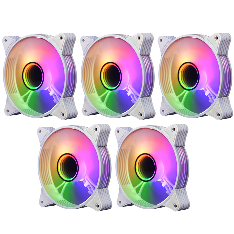 Aigo AR12PRO White 120mm ARGB fans 4pin PWM Cooling fan 3pin 5v Aurora