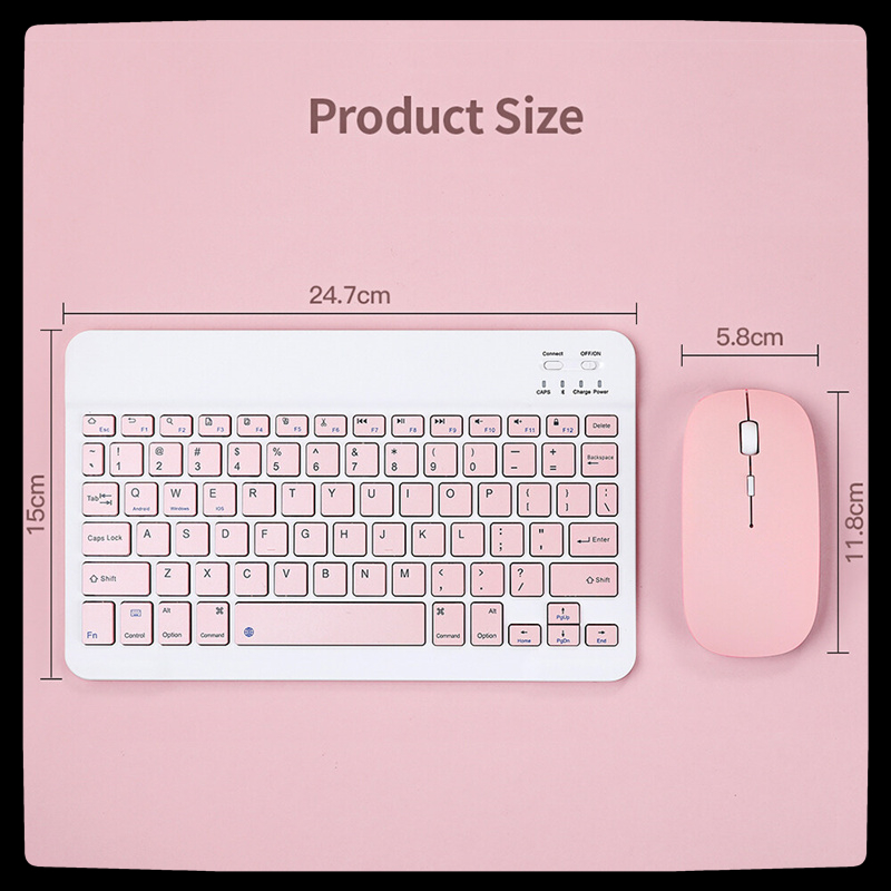 【HCM】 Bàn phím không dây Bluetooth Rovtop Universal MINI - Dành cho Windows / MAC / Android / IOS / Điện thoại / iPad / Máy tính bảng Bàn phím chuột Bluetooth iPad Color Mute Bàn phím di động nhỏ