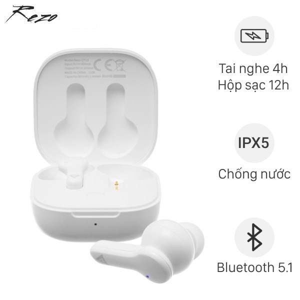 Tai nghe Bluetooth True Wireless Rezo QT13- bảo hành 12 tháng