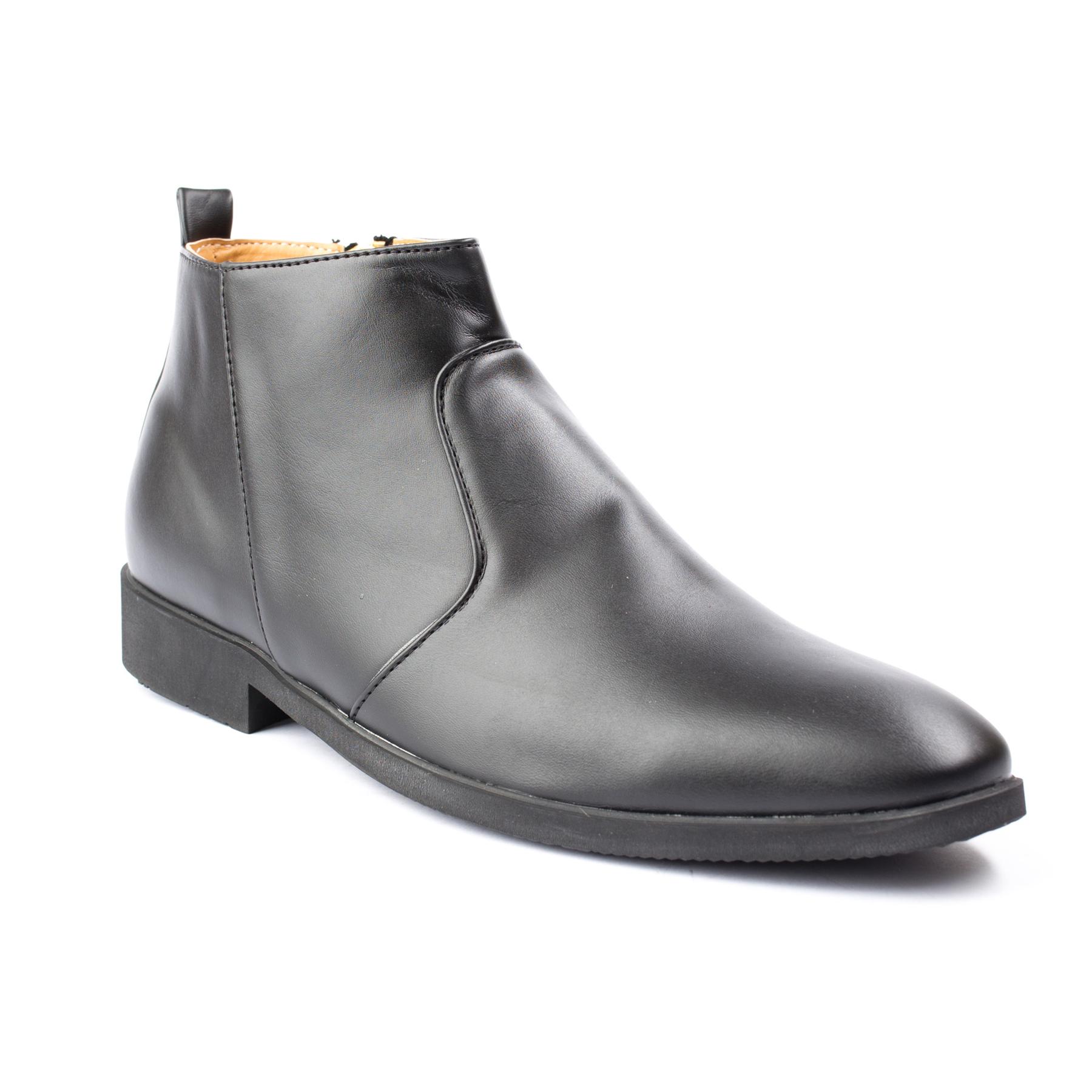 Giày Chelsea Boot Nam Cổ Khóa Da Nhám Màu Đen Cực Chất - NHAMKHOA+CB521