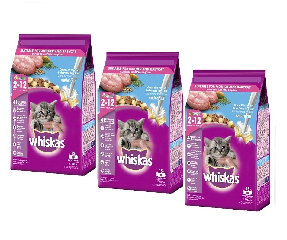 Thức ăn hạt cho mèo lớn Whiskas 1.2kg (Đủ vị)