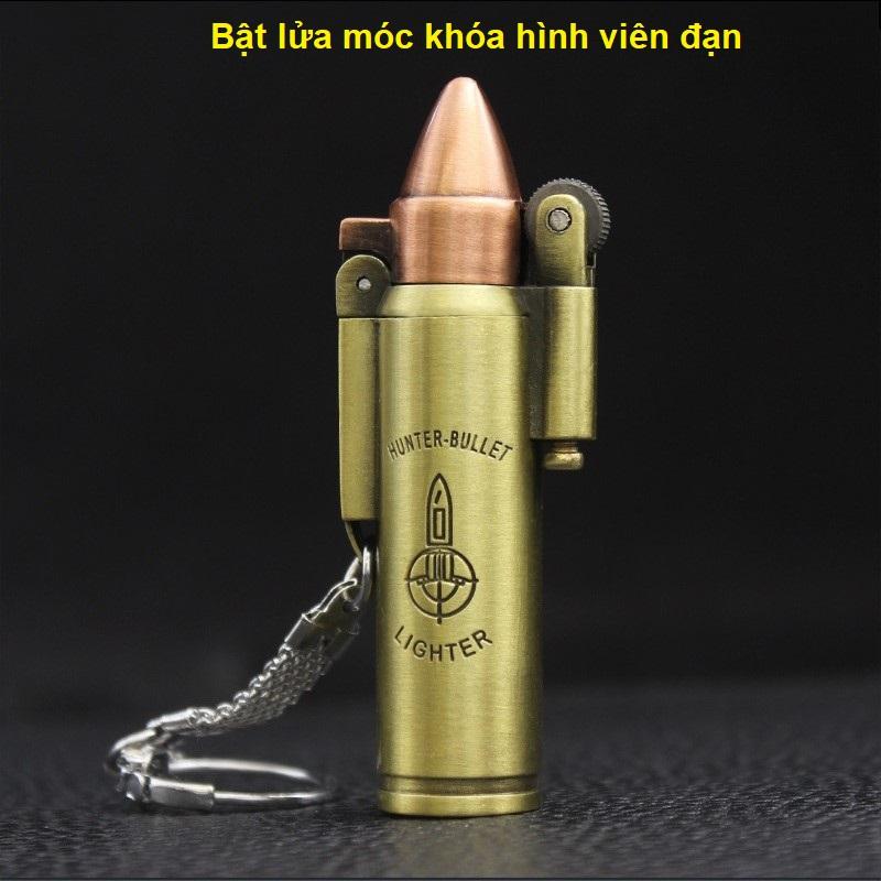 Bật Lửa Móc Khóa gas đá lửa khò kiểu APOLO độc đáo