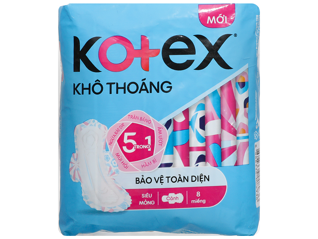 Combo 8 gói Băng vệ sinh Kotex Style lưới siêu thấm có cánh 8 miếng gói