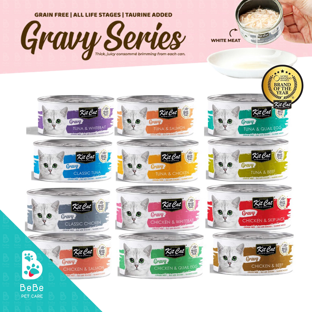 [Combo 10 - 12 Lon] Pate KITCAT GRAVY Dạng Sốt Cho Mèo Mọi Lứa Tuổi