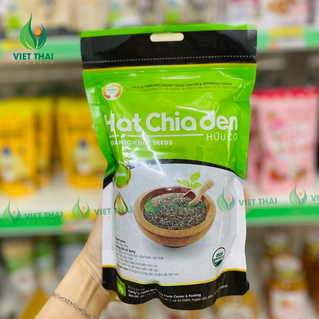 Hạt Chia Hữu Cơ [  ] Hạt Chia Đen Bolivia ( Gói 500Gr ) - Yêu Hạt