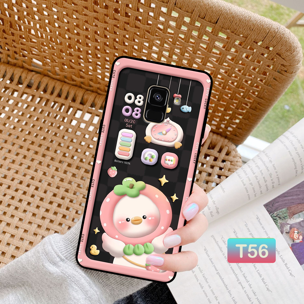 Ốp lưng samsung j6/ a8 plus/a8+/ a8 2018 hình vịt con dạo chơi cute,đáng yêu, ốp lưng giá rẻ