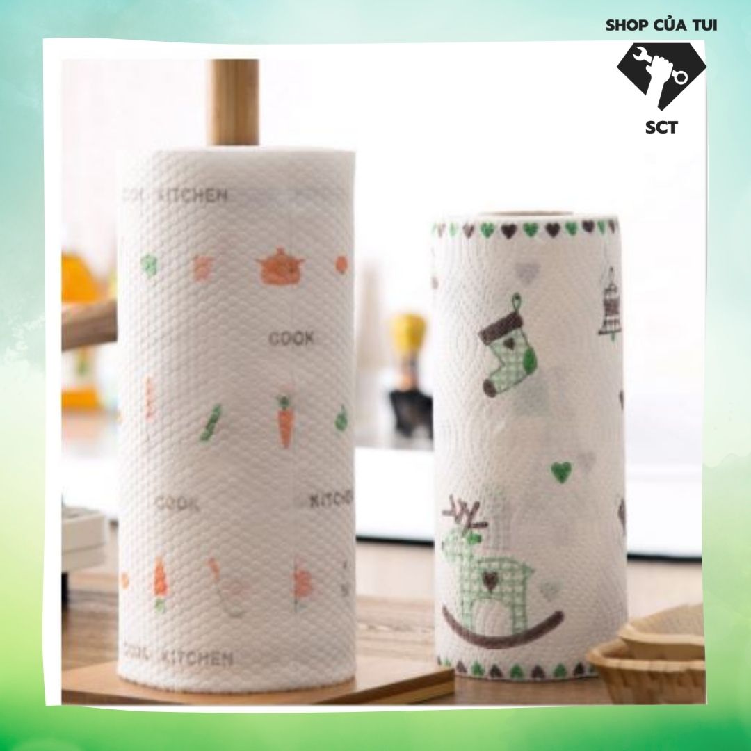 Cuộn Khăn giấy lau đa năng size 20cm - 25cm