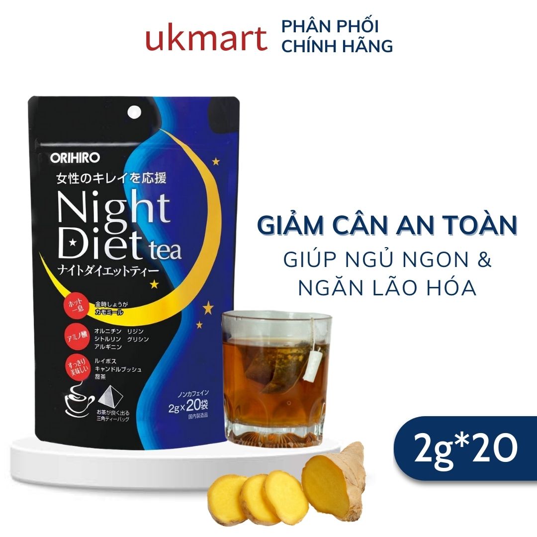 Trà giảm cân orihiro night diet tea 20 gói túi