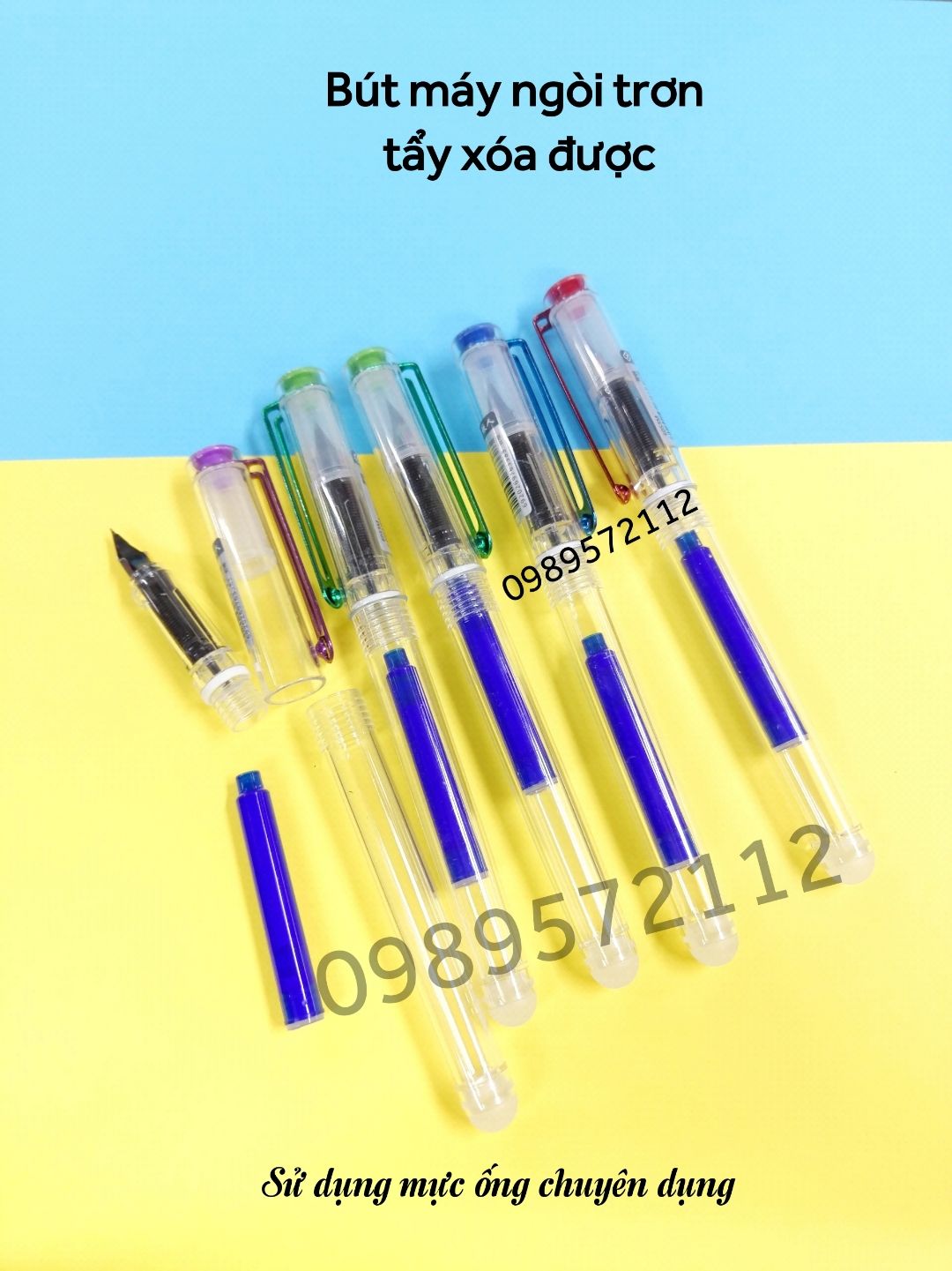 Bút mực tẩy xóa,Bút máy xóa được 6053M. (mực xanh)