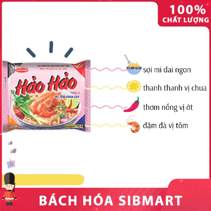 Mì tôm Hảo Hảo Acecook 75g - Bách Hóa SibMart - SA0001