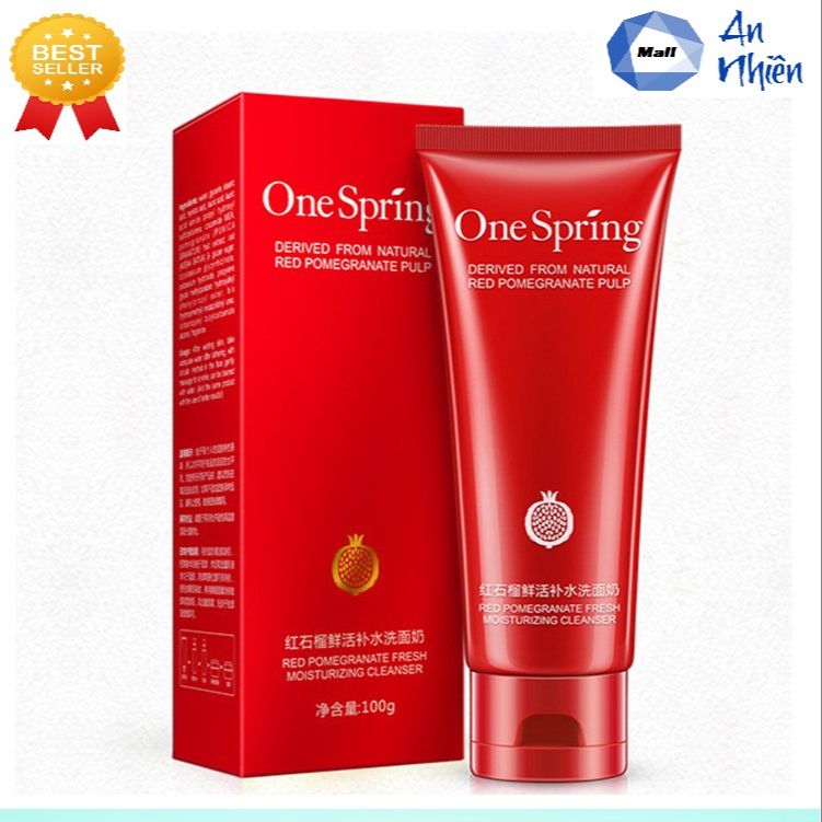 Sữa Rữa Mặt Dưỡng Sáng Da One Spring Lựu Đỏ - Mẫu mới