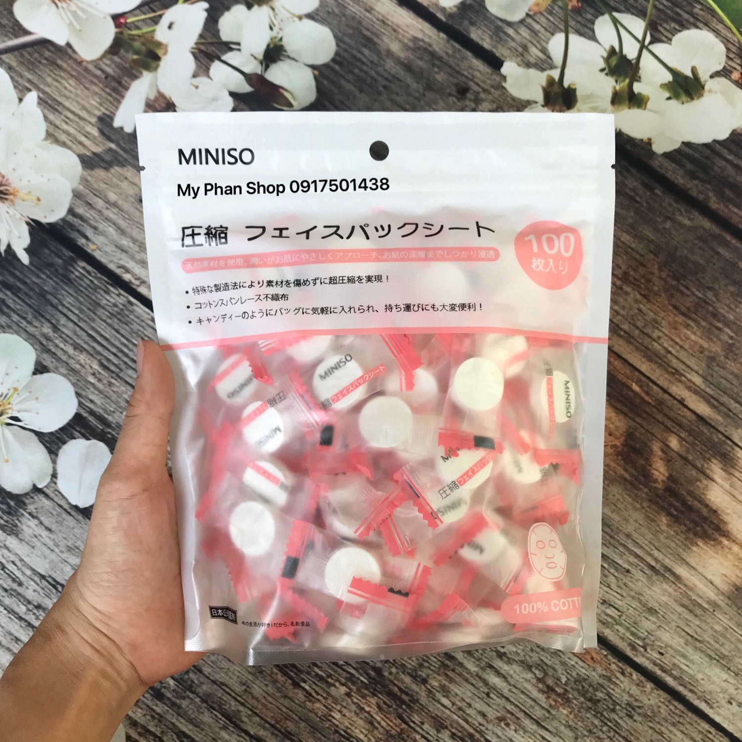 Mặt Nạ Nén Miniso Face Lotion Sheet Mask