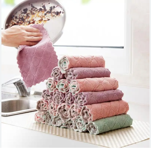 Set 10 Khăn Lau Đa Năng 2 Mặt Siêu Thấm Nước