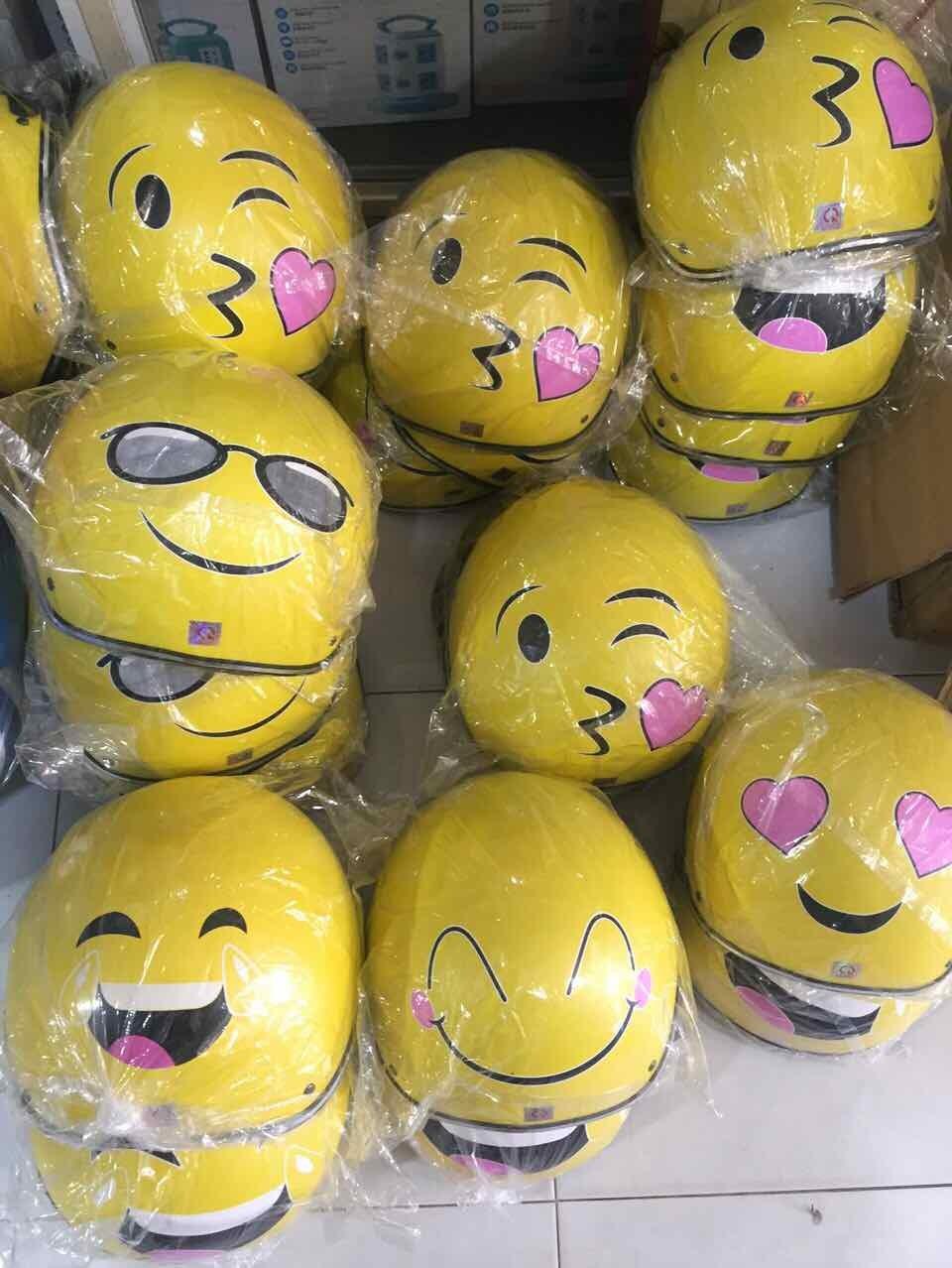 NÓN Bảo Hiểm Icon cảm xúc Emoji VÀNG
