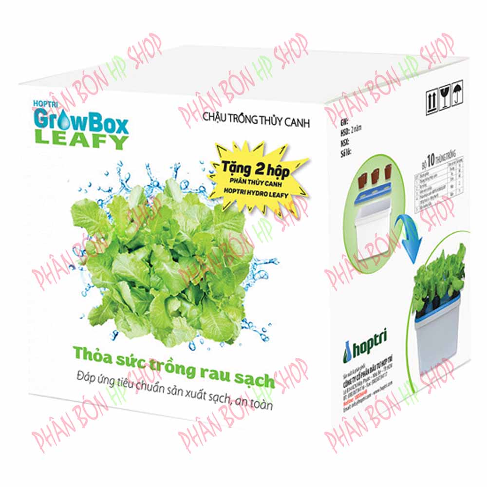 Bộ 10 thùng thủy canh trồng RAU ĂN LÁ - Growbox Leafy Thỏa Sức Trồng Rau Sạch Tại Nhà.