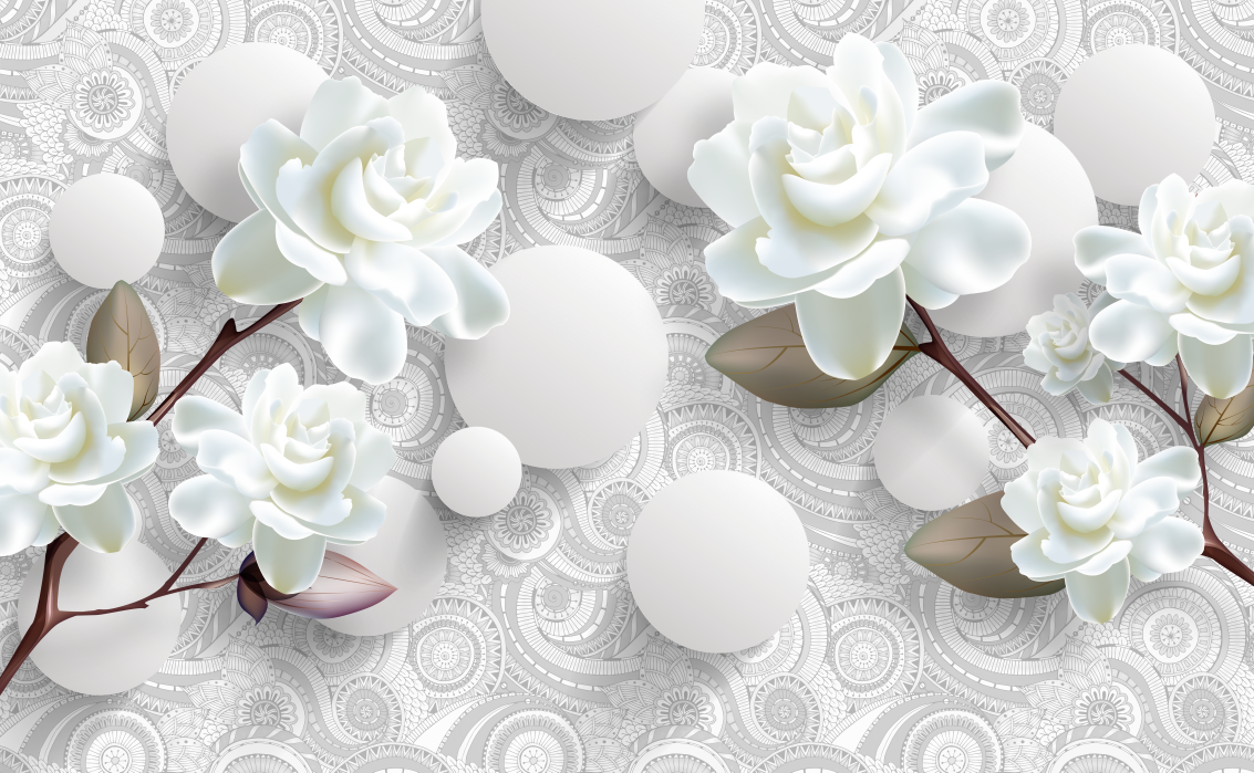 Tranh dán tường hoa 3d